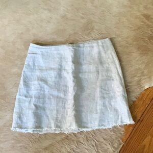 The reformation linen skirt oatmeal size 4